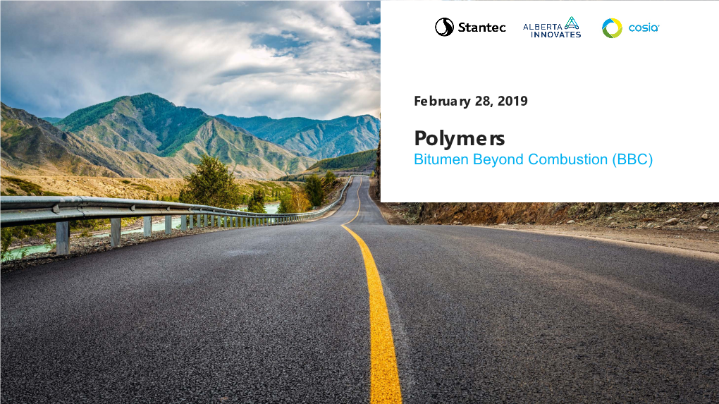 Polymers Bitumen Beyond Combustion (BBC) Speaker Introductions