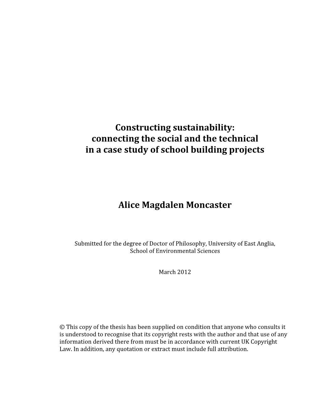 Connecting the Social and the Technical in a Case Study of School Building Projects
