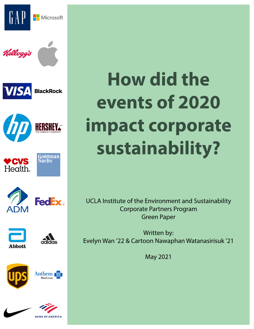 How Did the Events of 2020 Impact Corporate Sustainability?