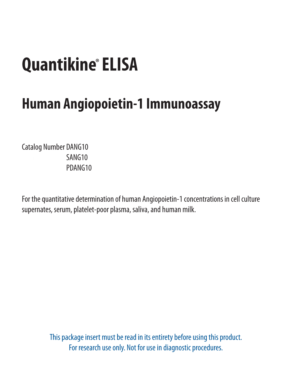 Human Angiopoietin-1 Quantikine