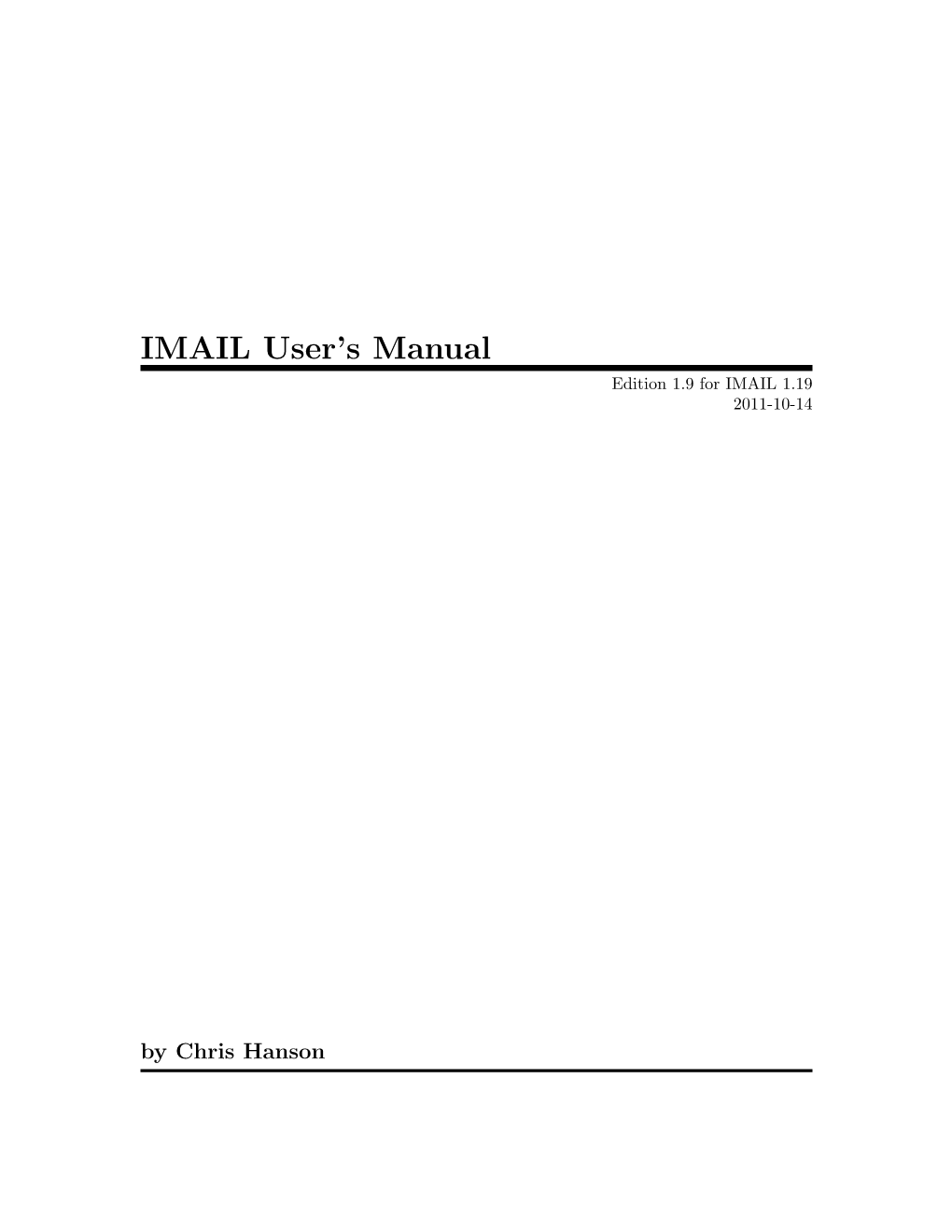 IMAIL User's Manual