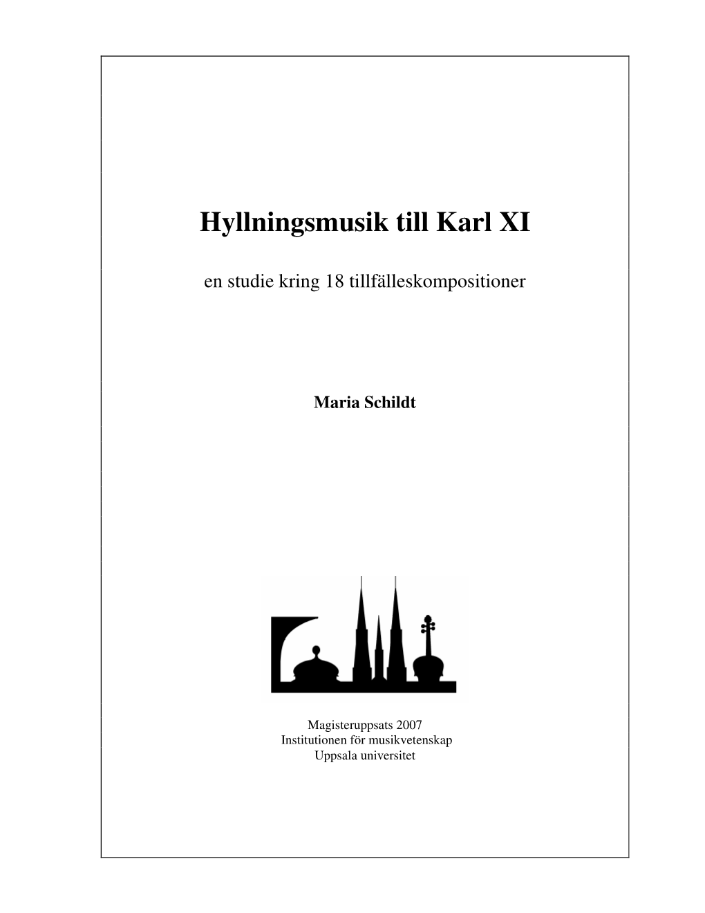 Hyllningsmusik Till Karl XI