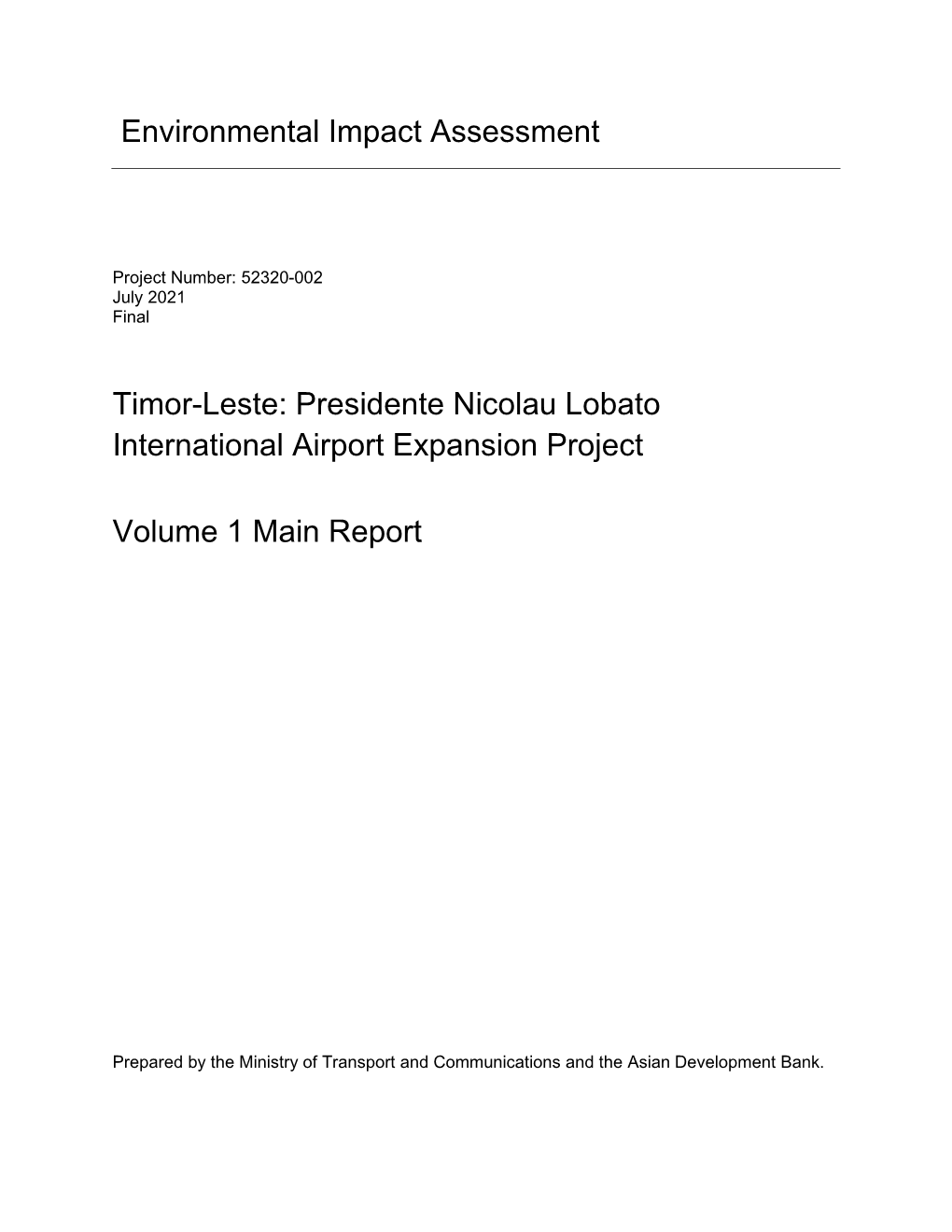 Environmental Impact Assessment Timor-Leste