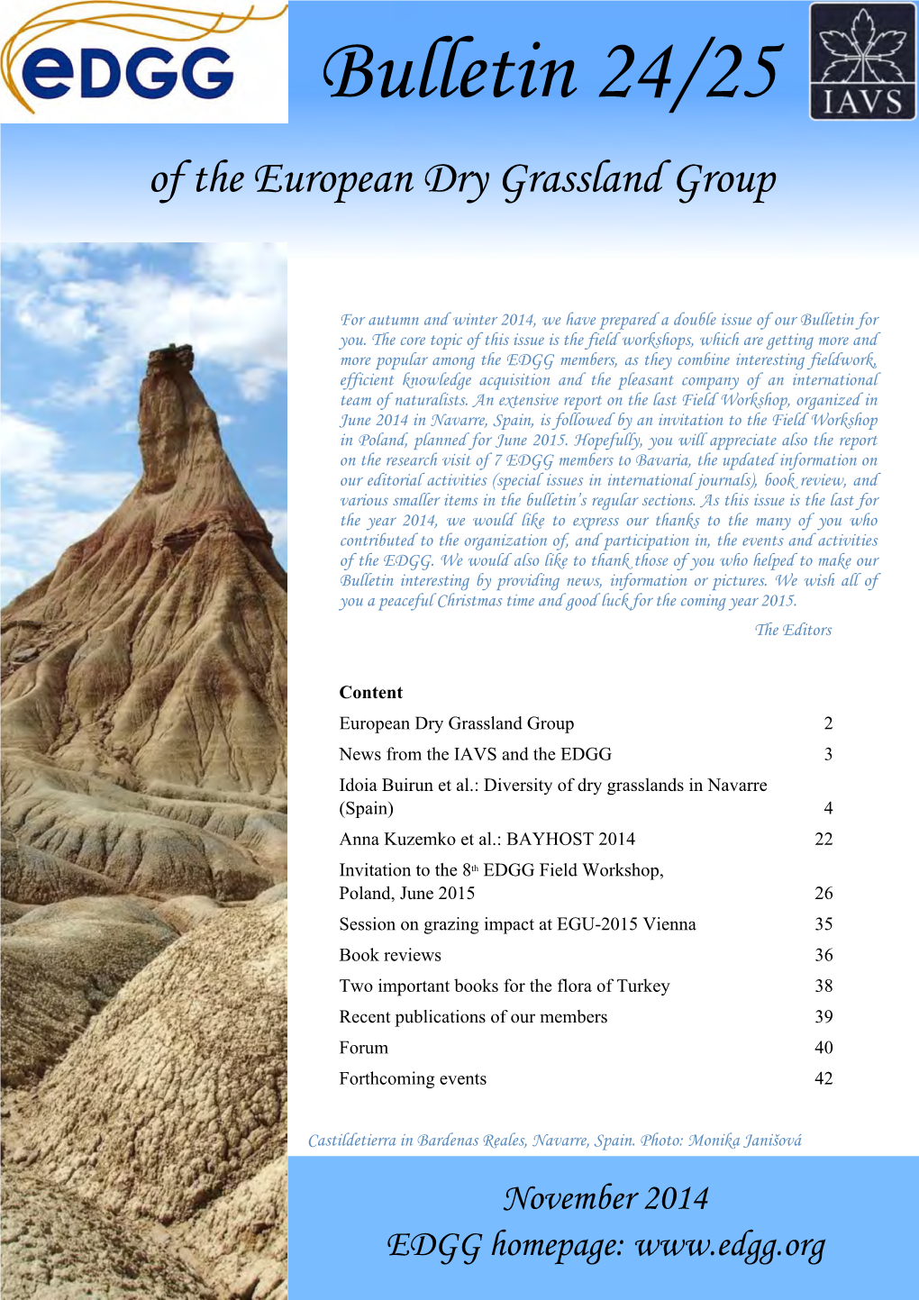 Bulletin 24/25 of the European Dry Grassland Group