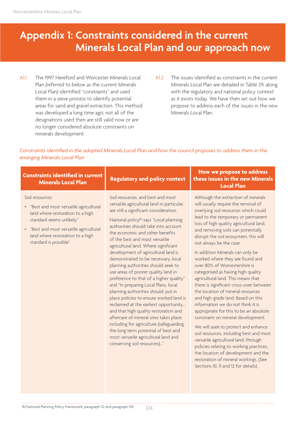 Constraints Considered in the Current Minerals Local Plan and Our Approach Now