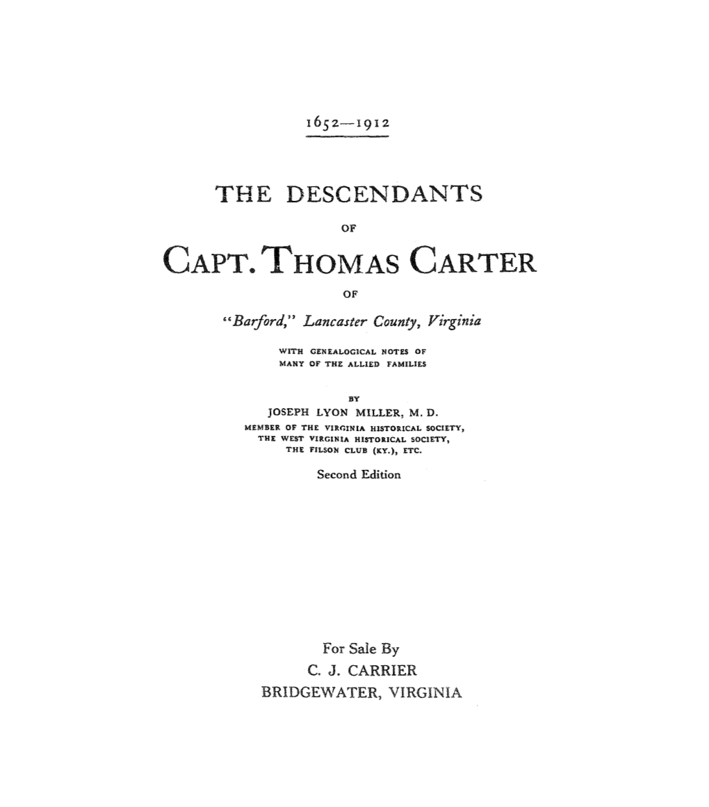 Capt. Thomas Carter