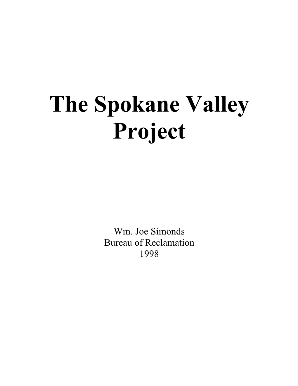 Spokane Valley Project