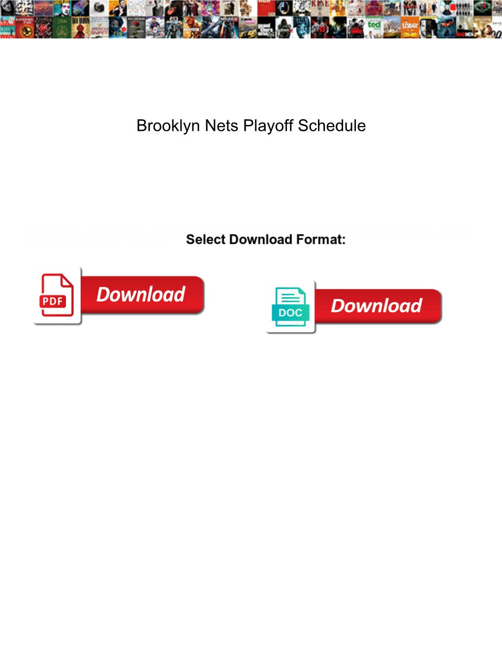 Brooklyn Nets Playoff Schedule