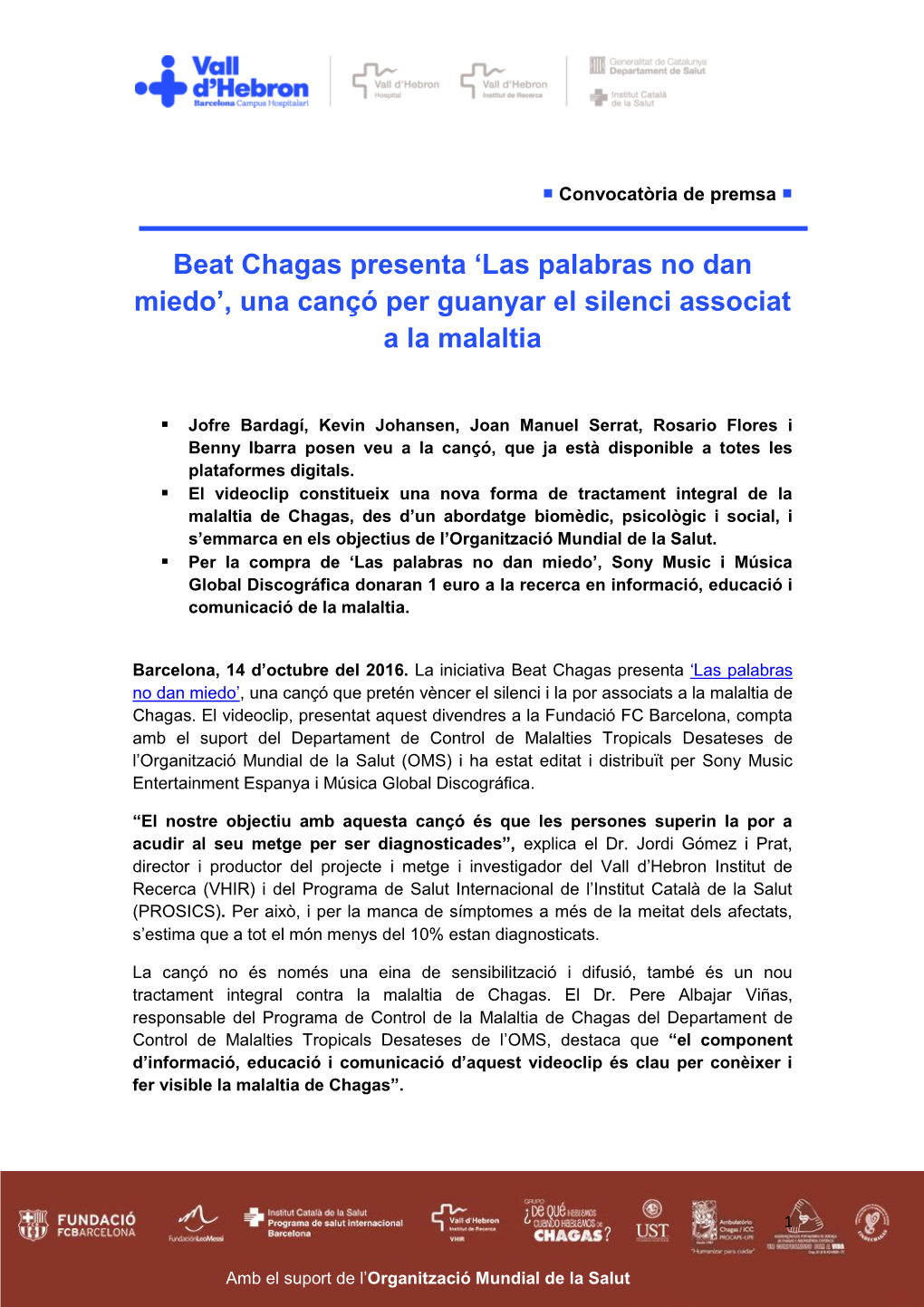 Beat Chagas Presenta 'Las Palabras No Dan Miedo'