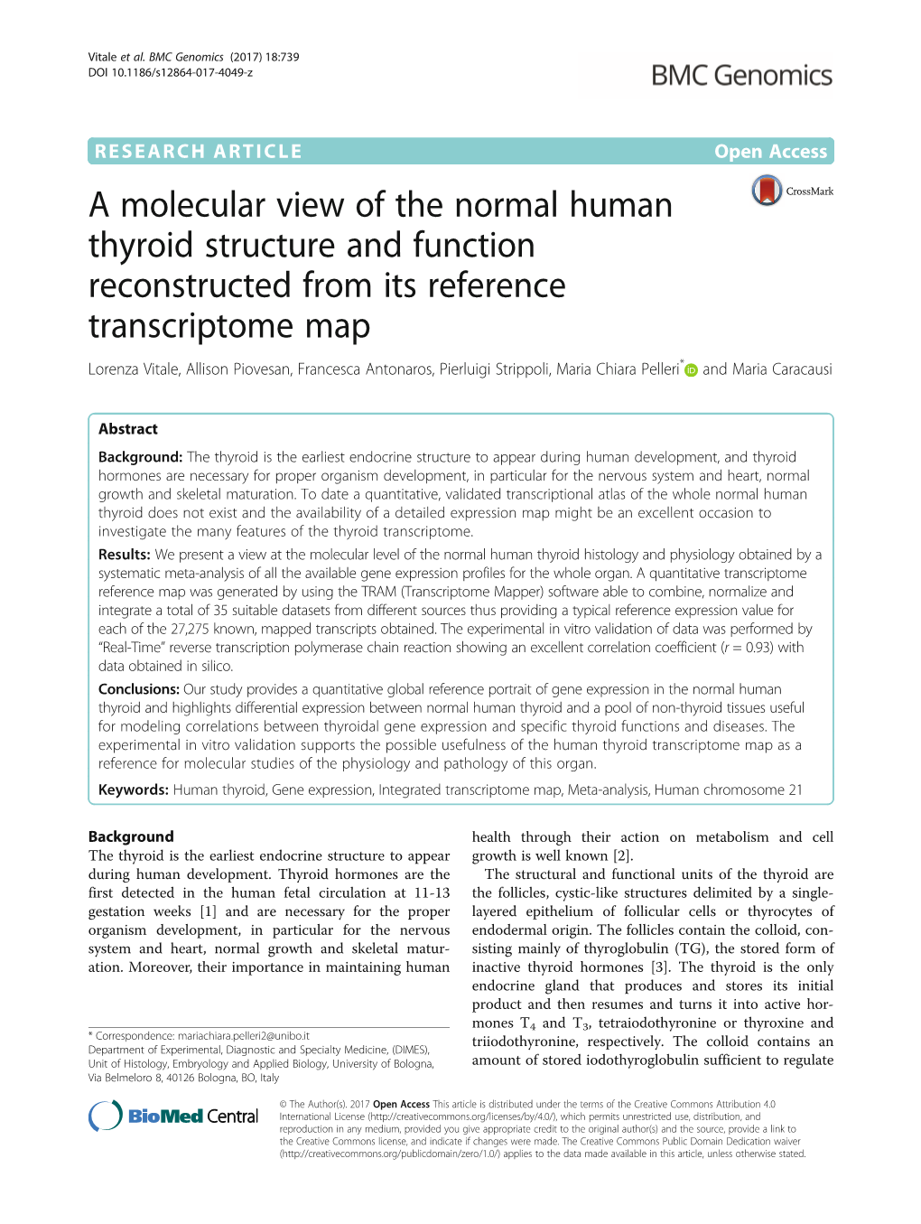 A Molecular View of the Normal Human Thyroid Structure and Function