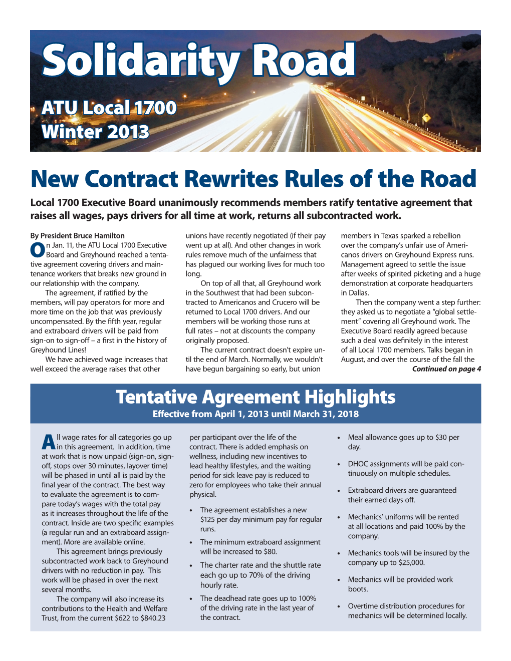 New Contract Rewrites Rules of the Road