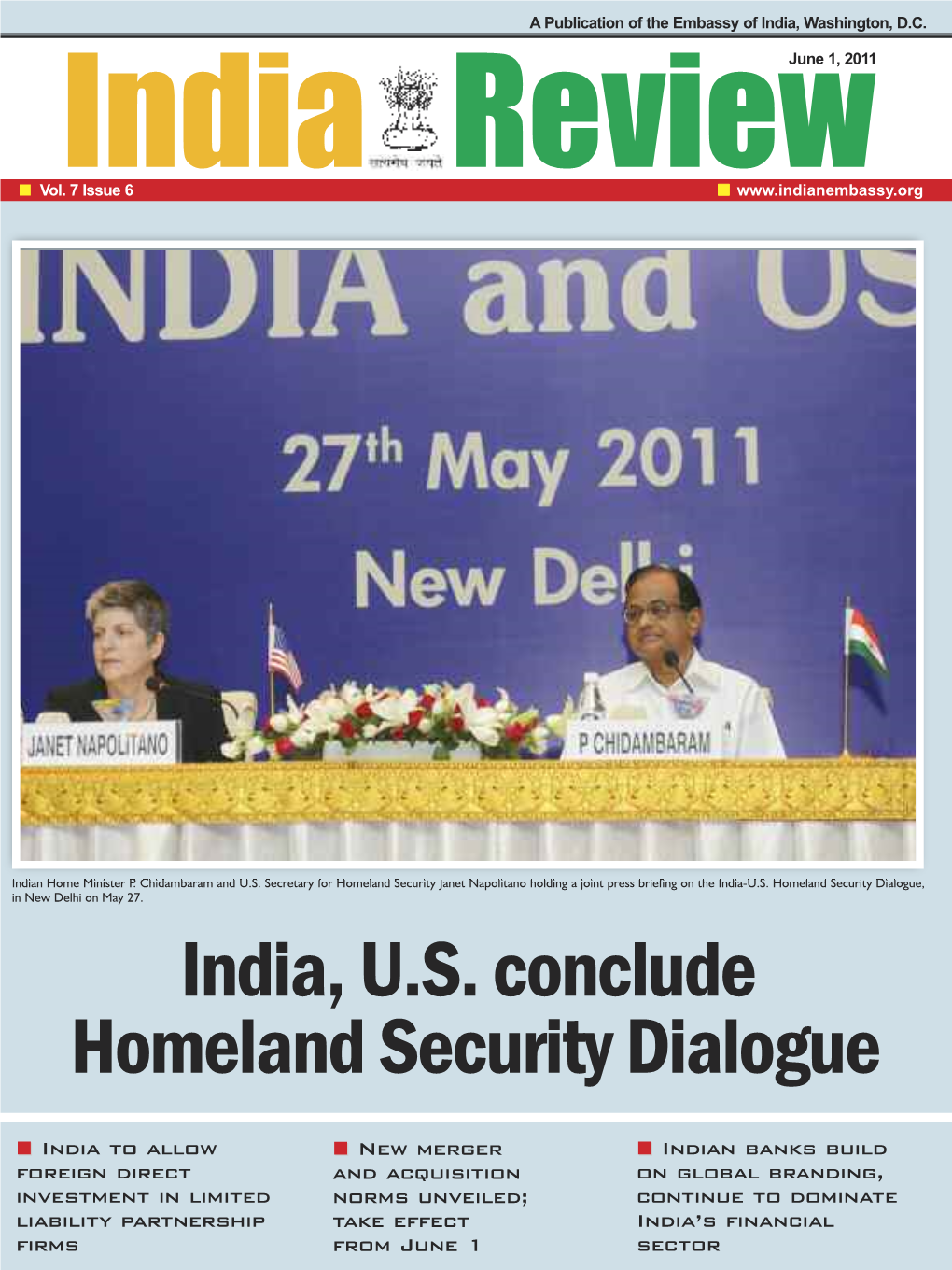 India, U.S. Conclude Homeland Security Dialogue