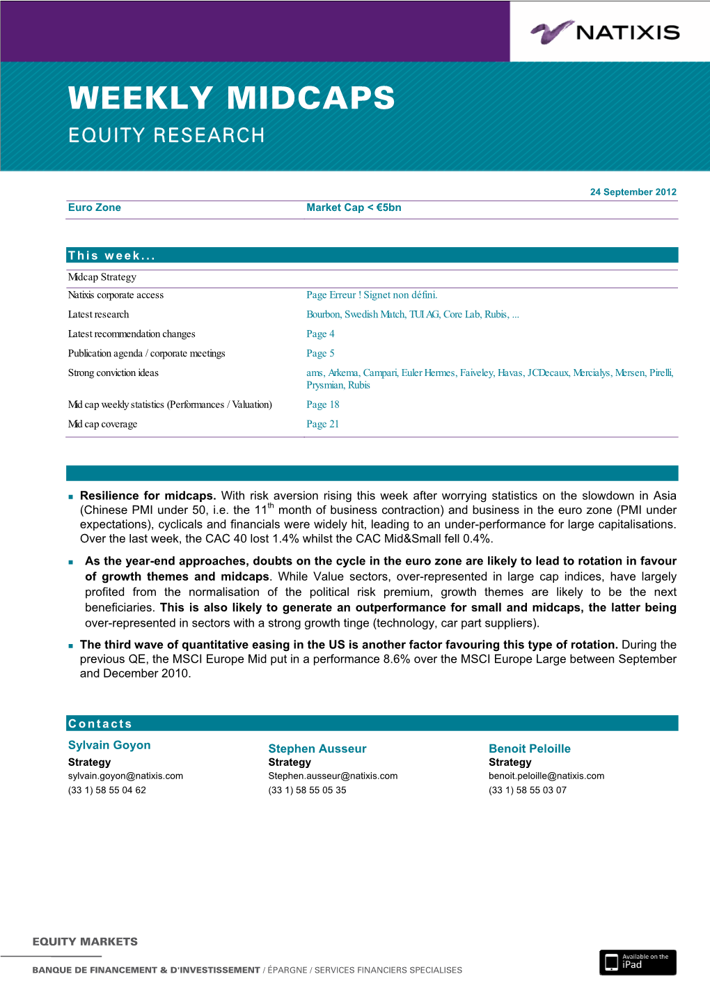 Weekly Midcaps Equity Research