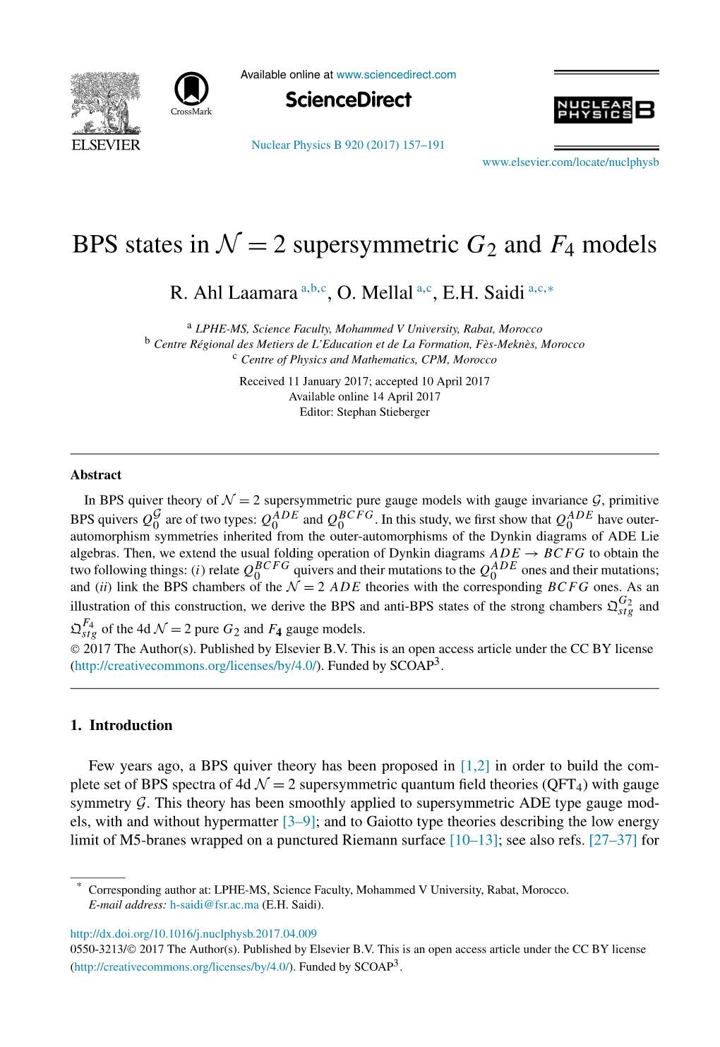 BPS States in N=2 Supersymmetric G2 and F4 Models