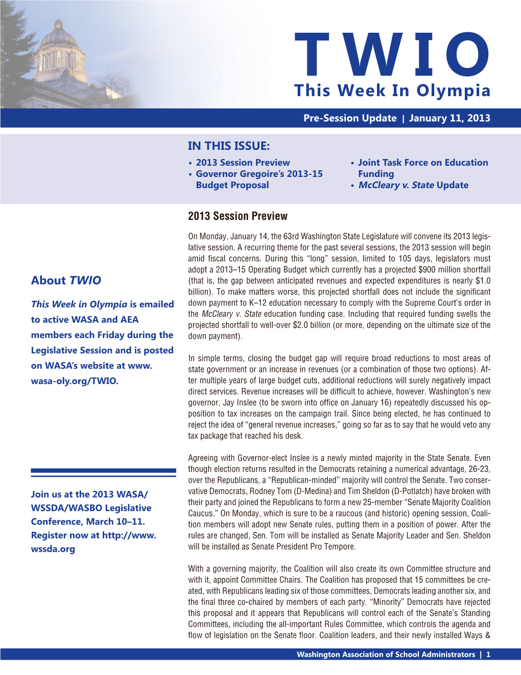 This Week in Olympia