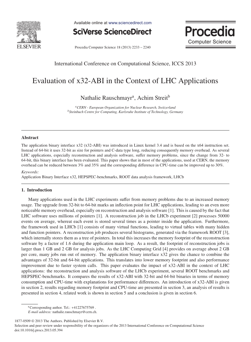 Evaluation of X32-ABI in the Context of LHC Applications