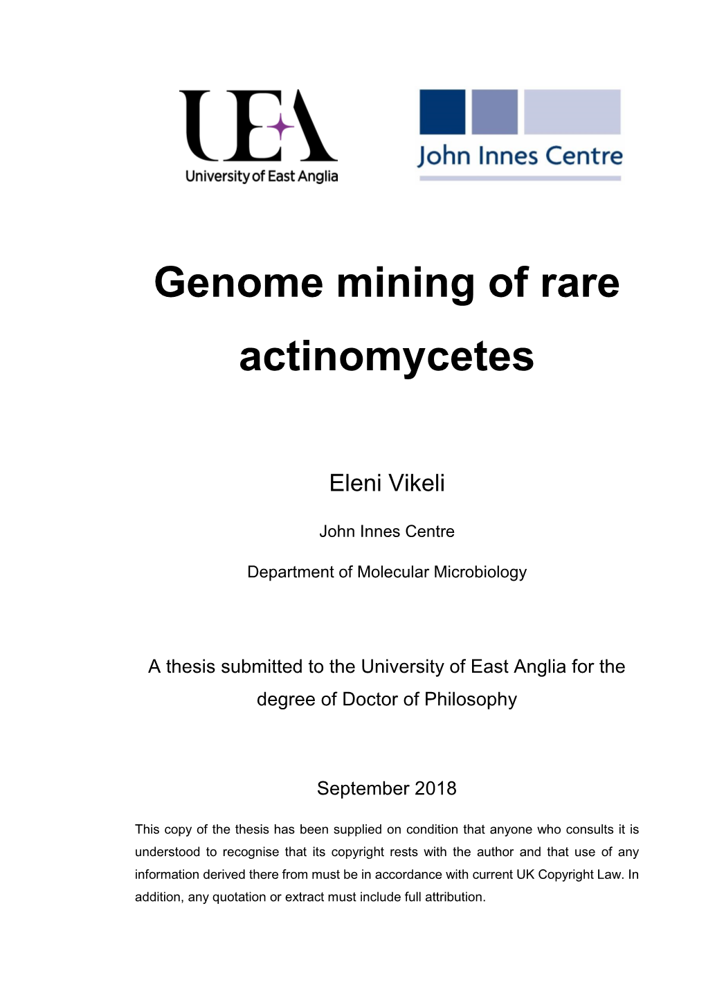 Genome Mining of Rare Actinomycetes