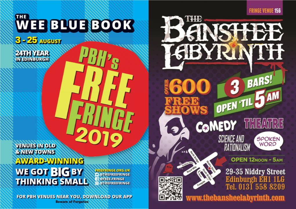 1 1 Pbh's Free Fringe 2019 2 2 Pbh's Free