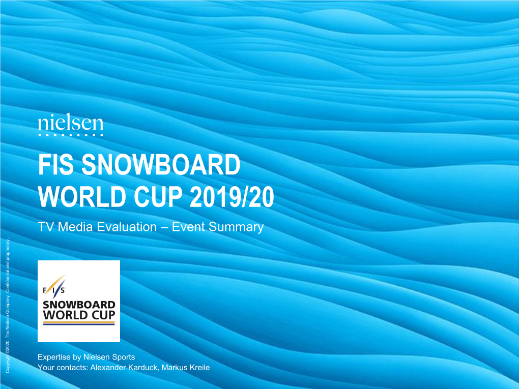 Fis Snowboard World Cup 2019/20