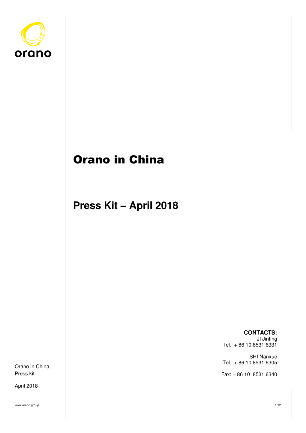 Orano Press Kit EN MASTER V2