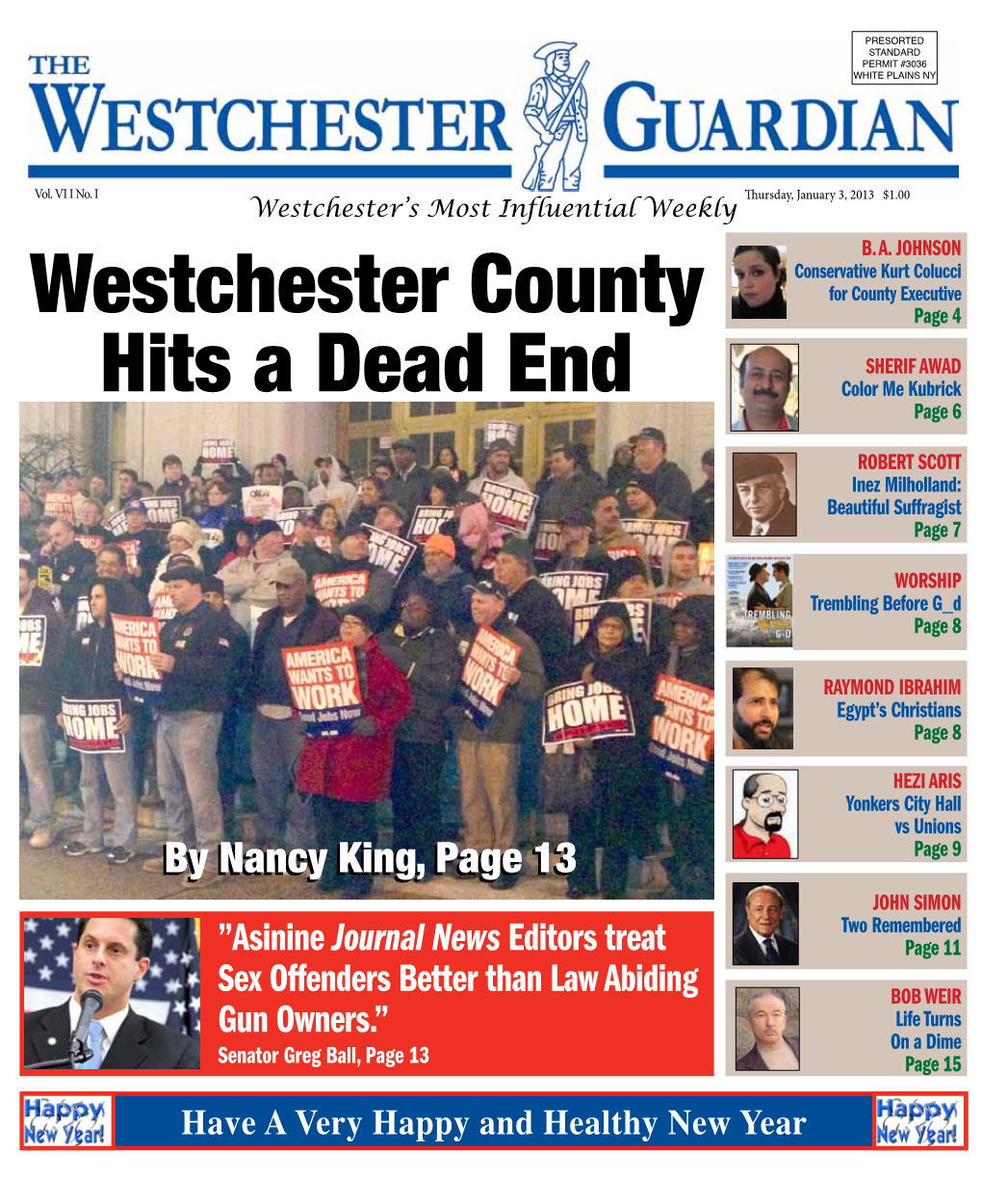 Westchester County Hits a Dead End Ers Only Know One Thing and That Would by NANCY KING Most