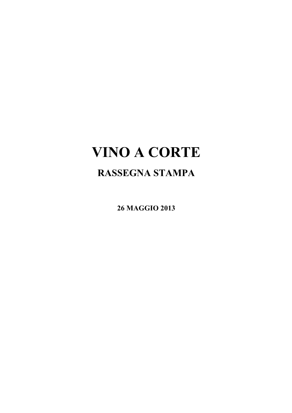 Vino a Corte