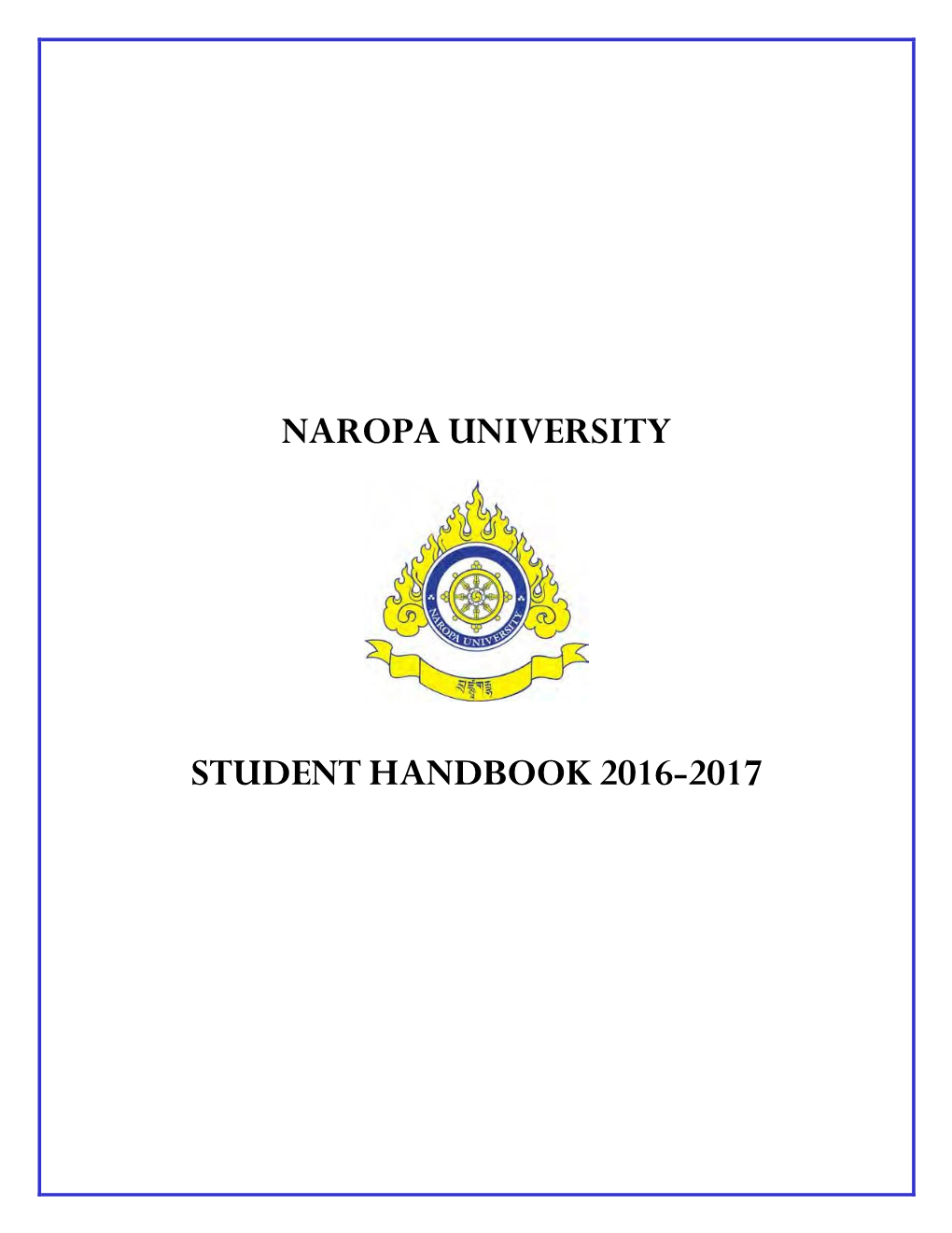 Student Handbook 2016-2017