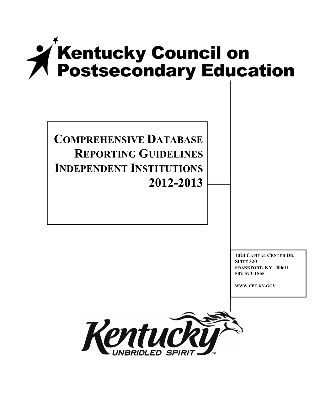 Kentucky Comprehensive Database Reporting Guidelines