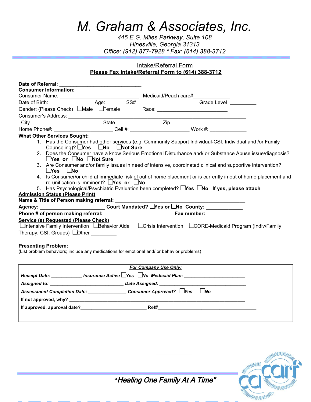 Intake/Referral Form