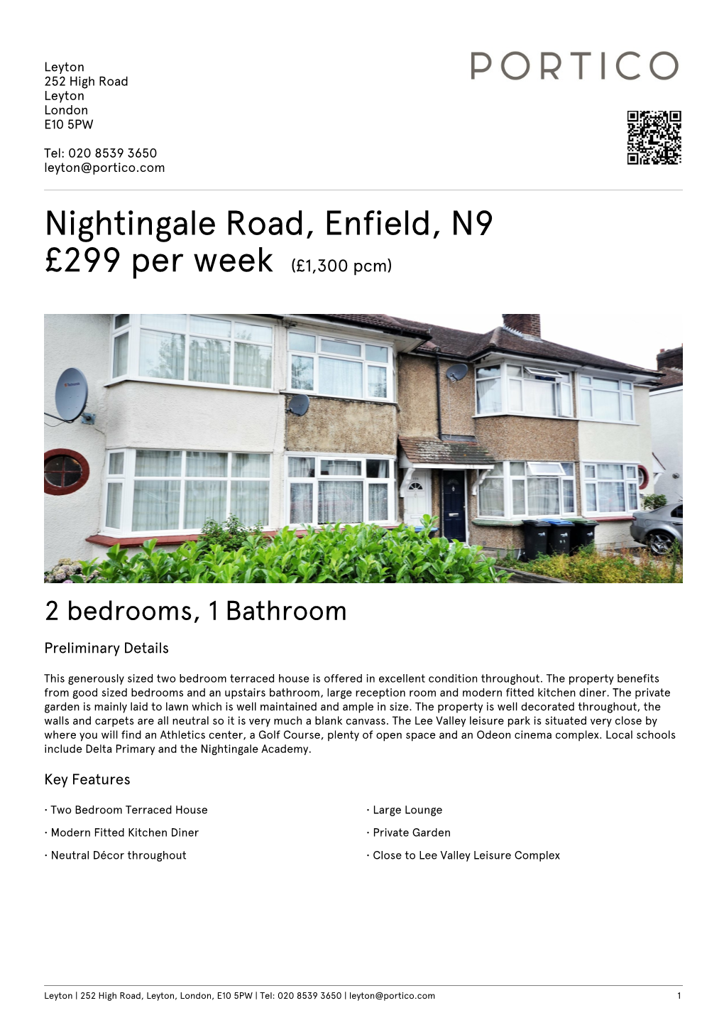 Nightingale Road, Enfield, N9 £299 Per Week