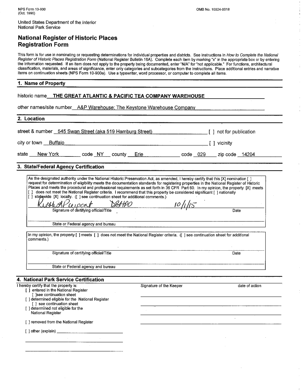 National Register of Historic Places Registration Form