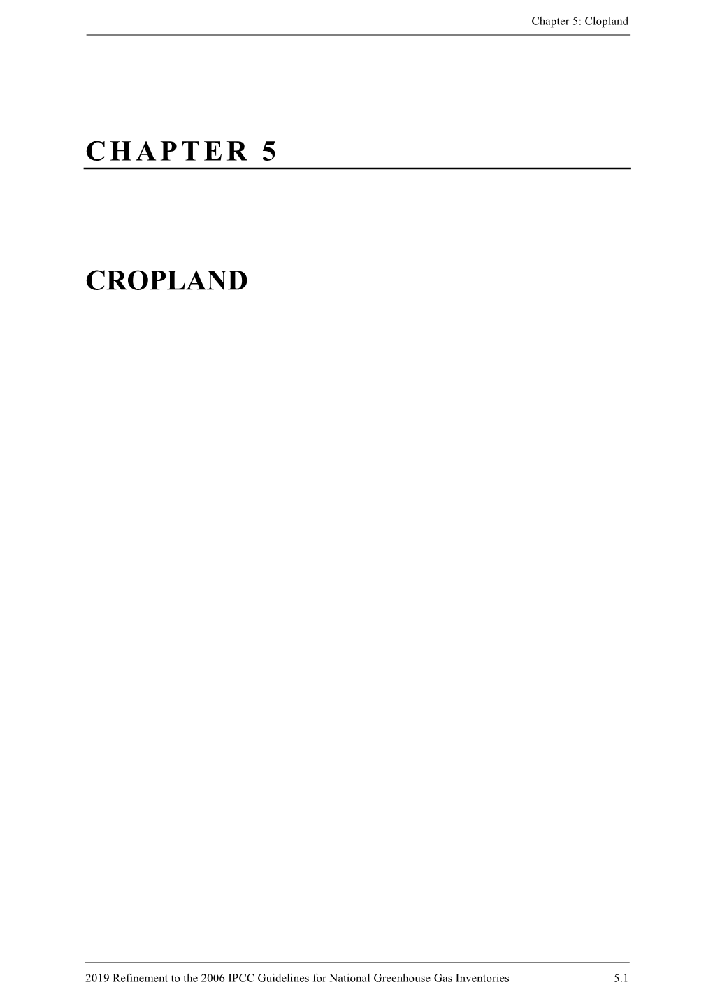 Chapter 5 Cropland