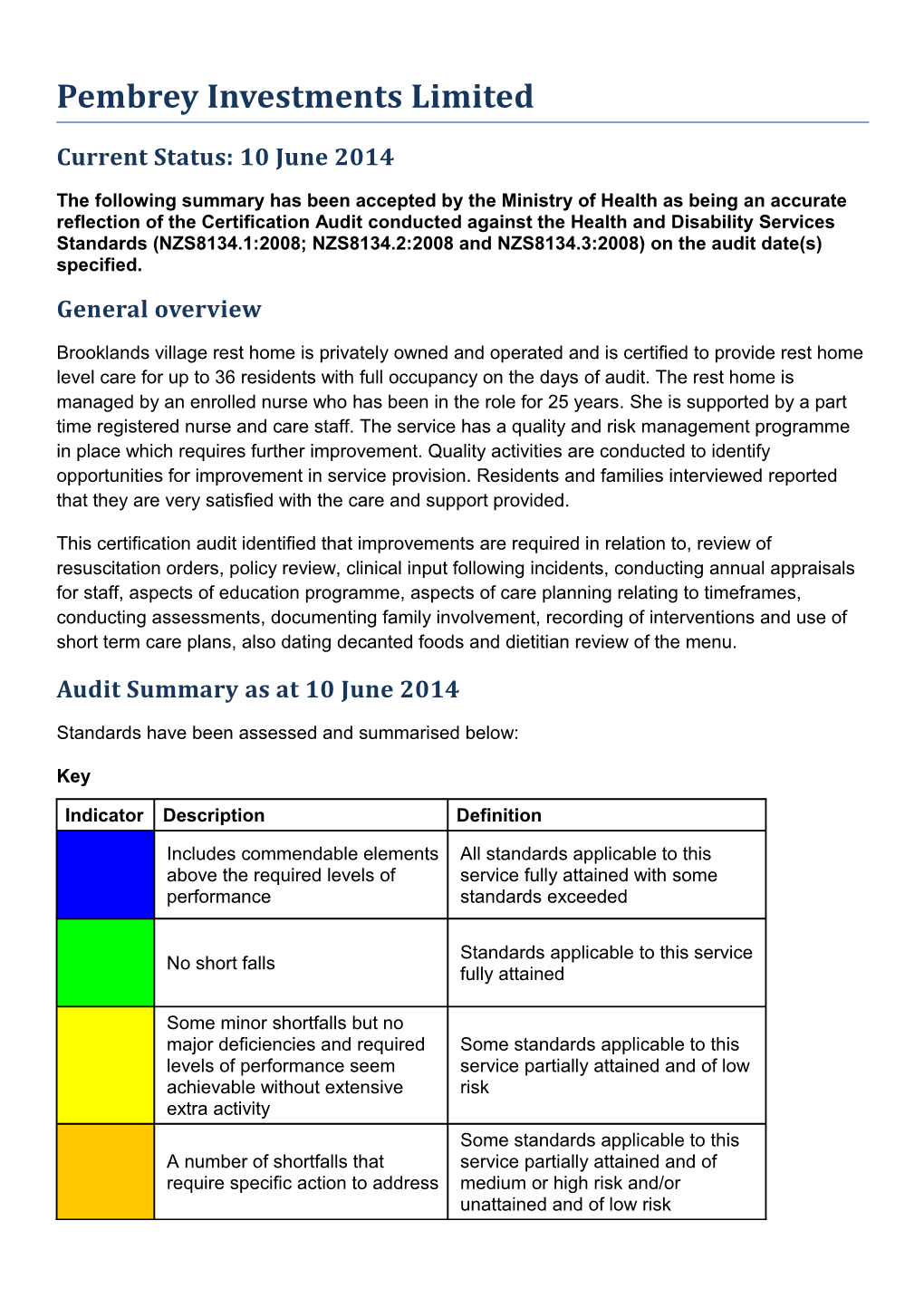 Certificaiton Audit Summary s3