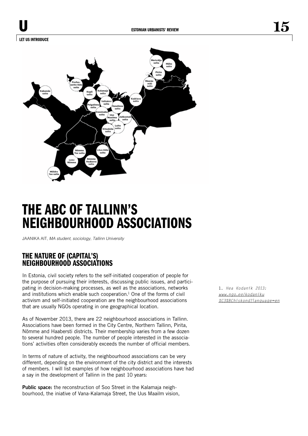 The Abc of Tallinn's Neighbourhood Associations