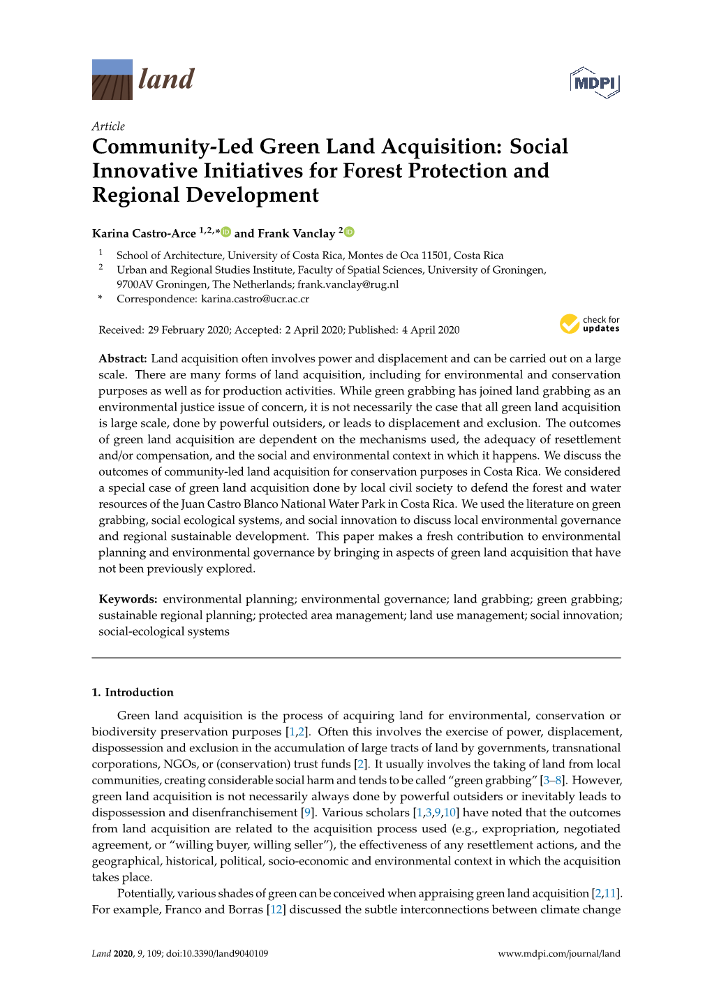 Community-Led Green Land Acquisition: Social Innovative Initiatives for Forest Protection and Regional Development