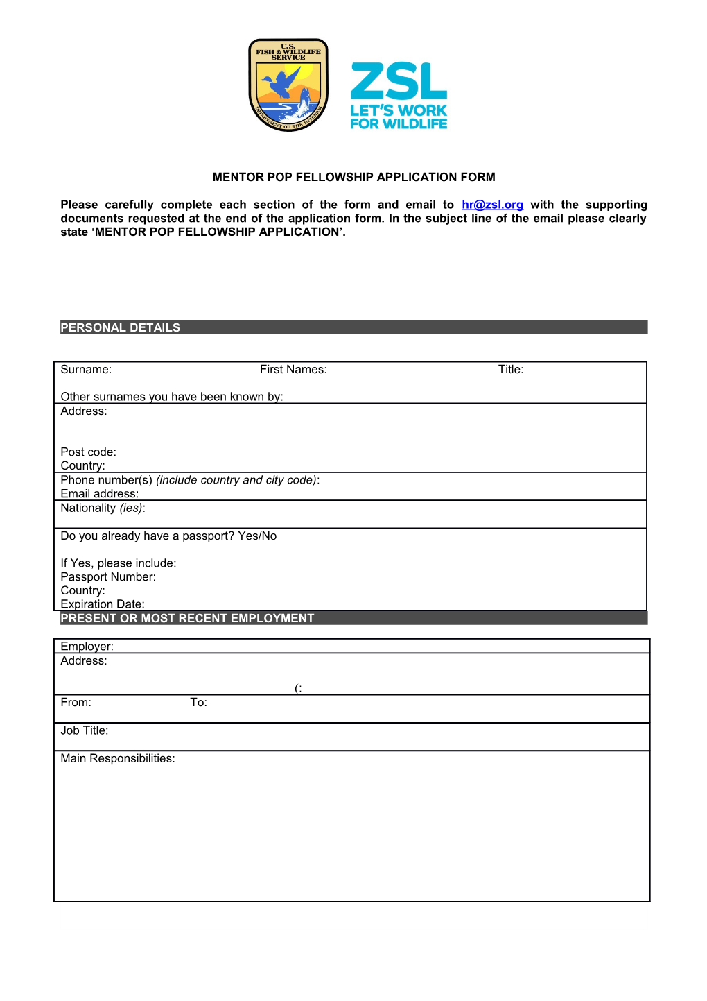 Mentor Pop Fellowship Application Form