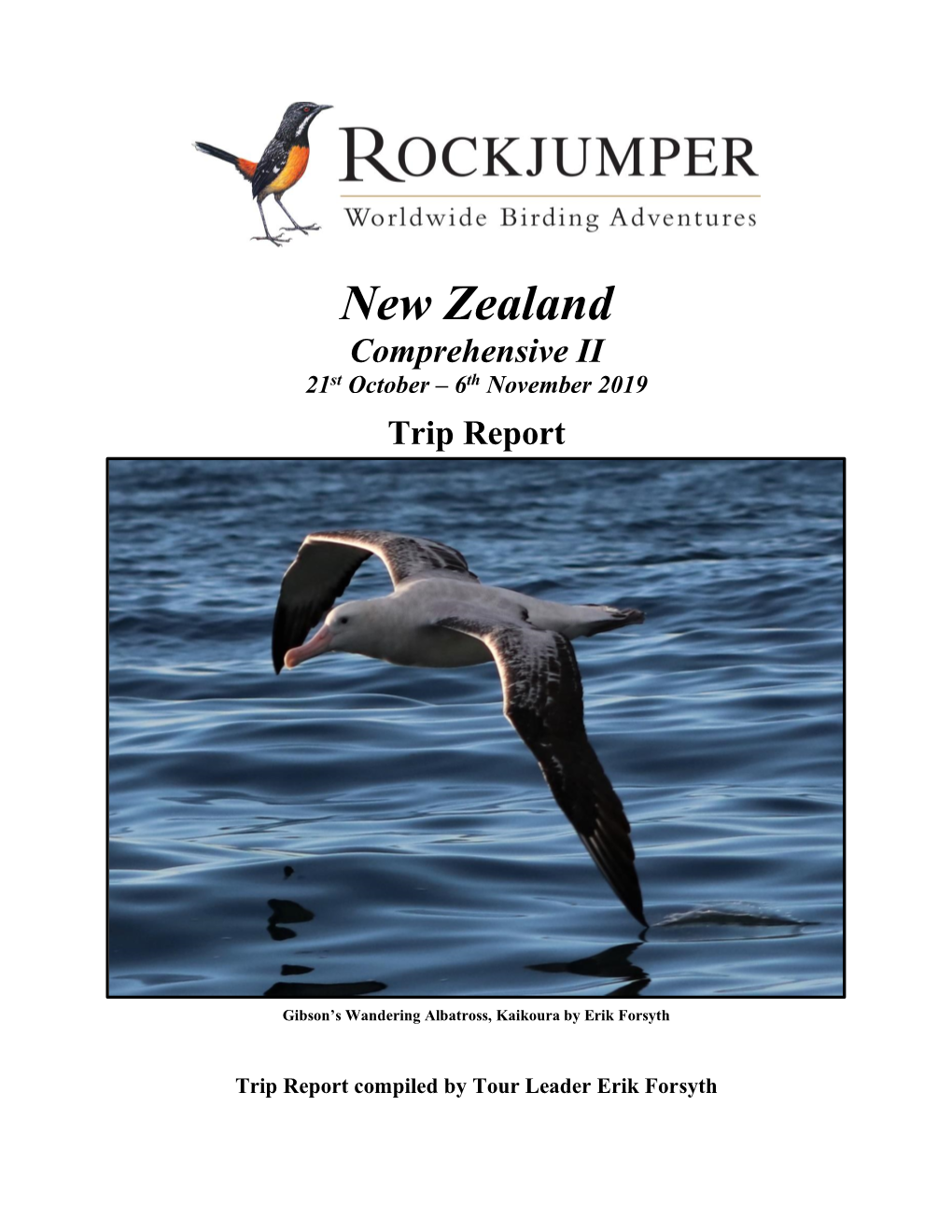 New Zealand Comprehensive II 21St October – 6Th November 2019