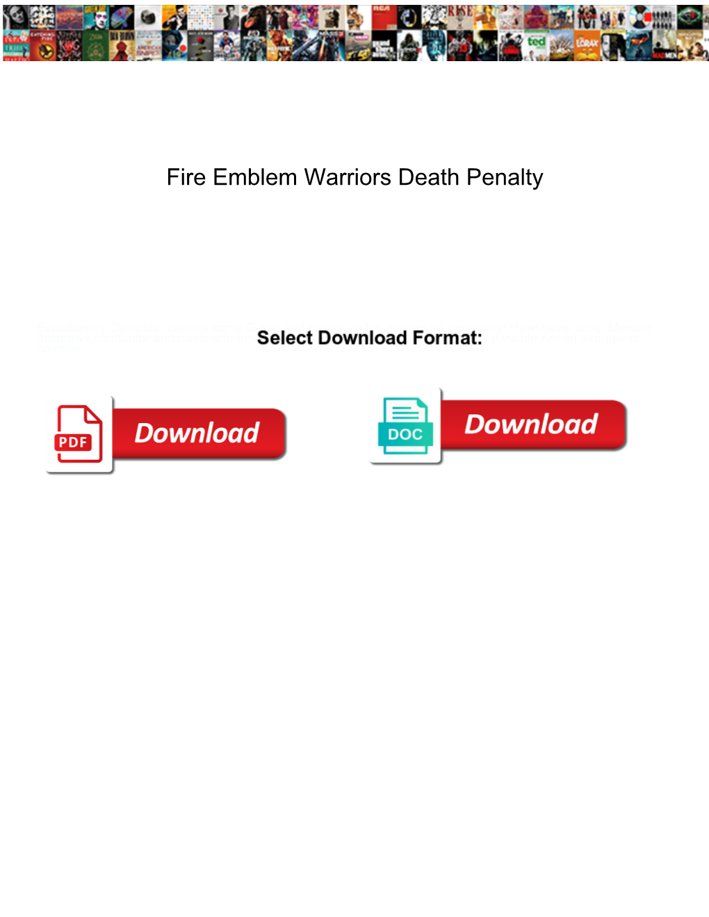Fire Emblem Warriors Death Penalty