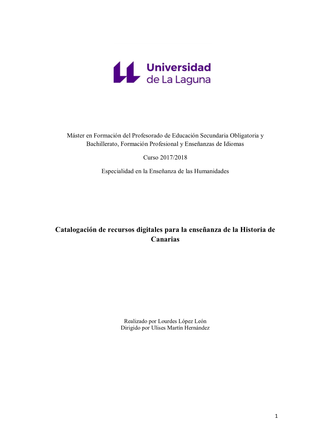 Catalogación De Recursos Digitales Para La Enseñanza De La Historia De Canarias