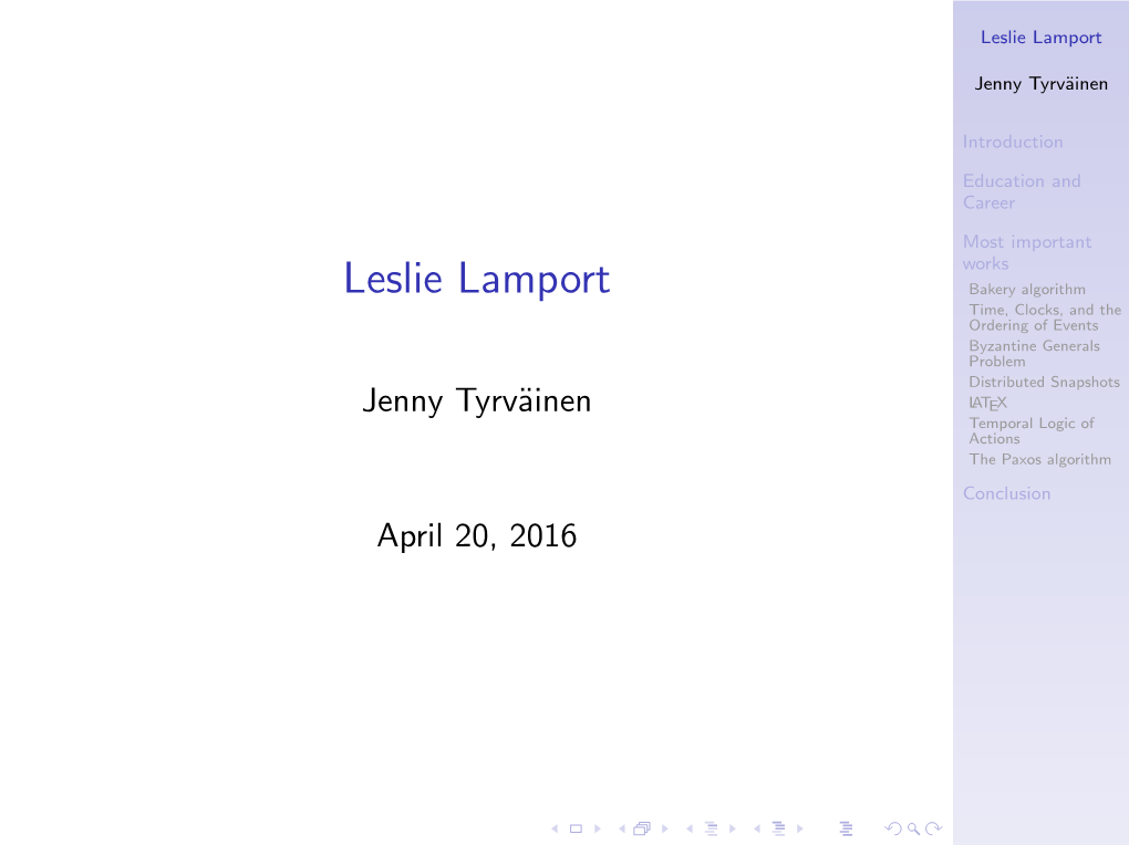 Leslie Lamport