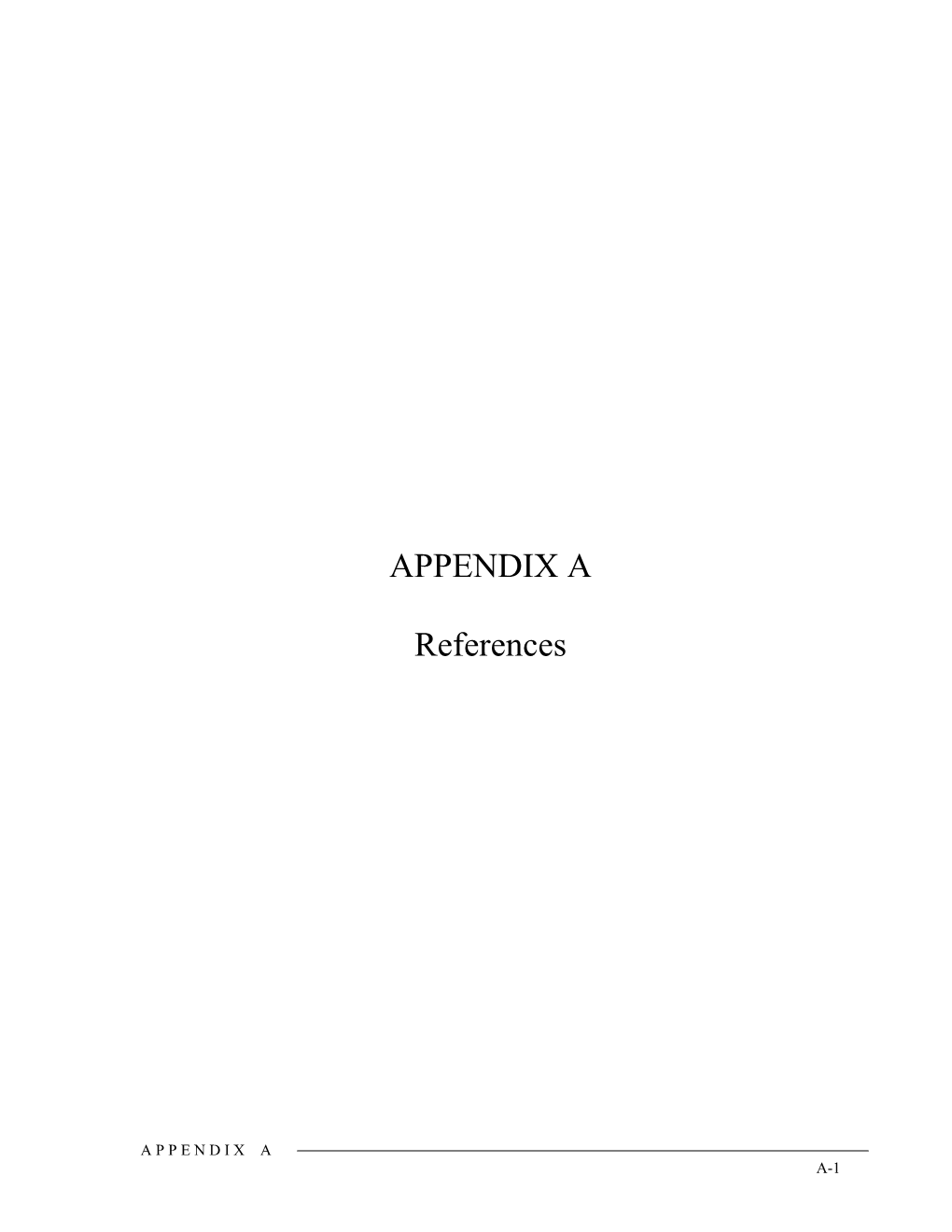 APPENDIX a References