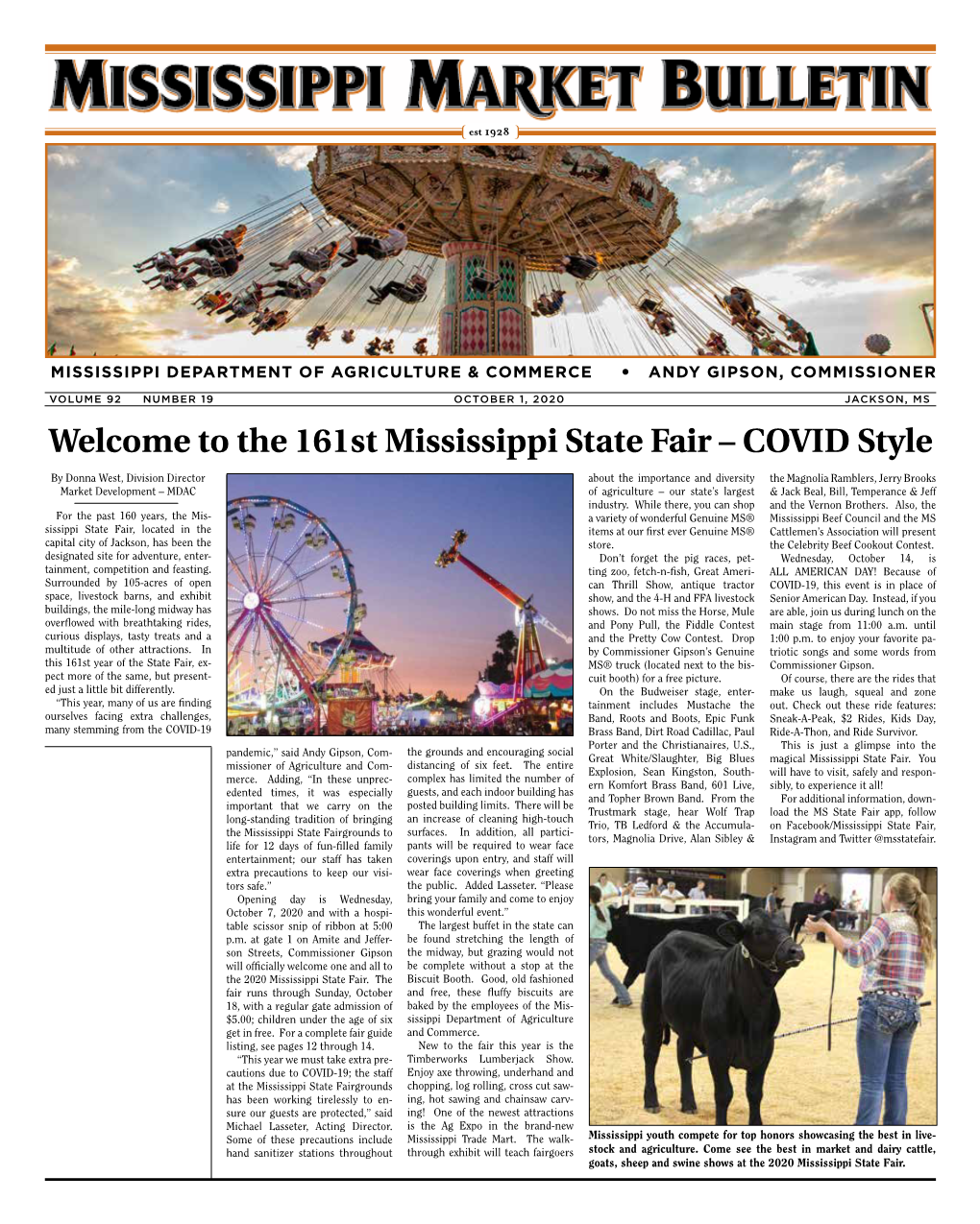 Welcome to the 161St Mississippi State Fair – COVID Style