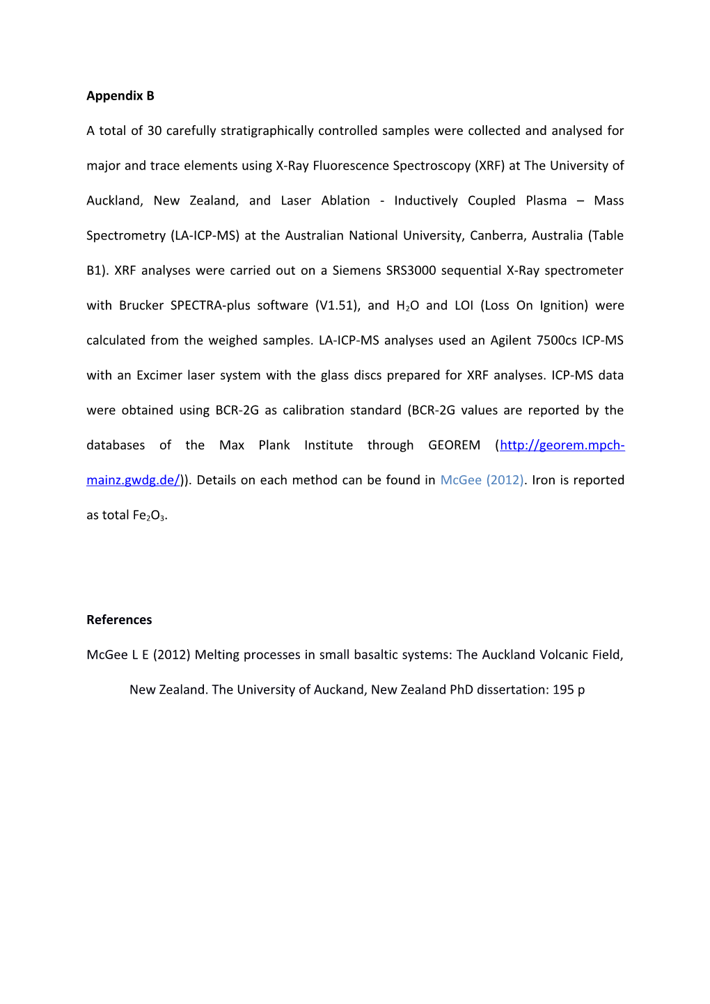 A Total of 30 Carefully Stratigraphically Controlled Samples Were Collected and Analysed