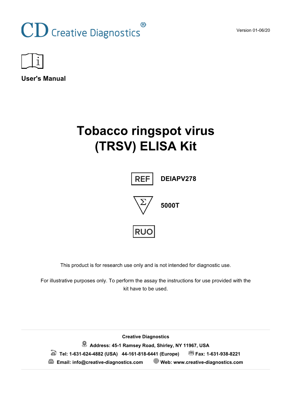 Tobacco Ringspot Virus (TRSV) ELISA Kit