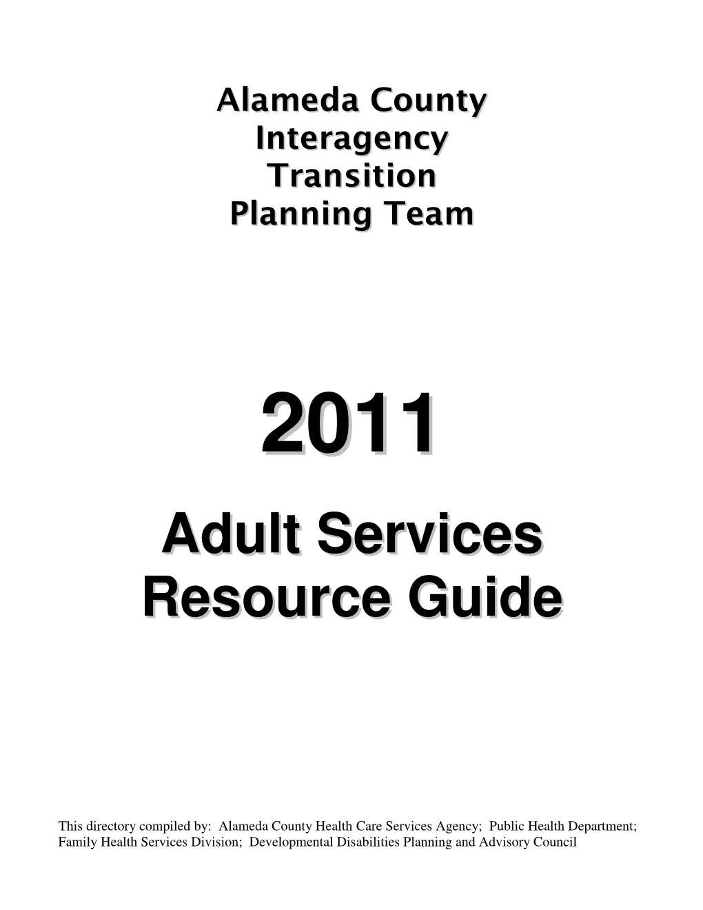 Adult Services Resource Guide