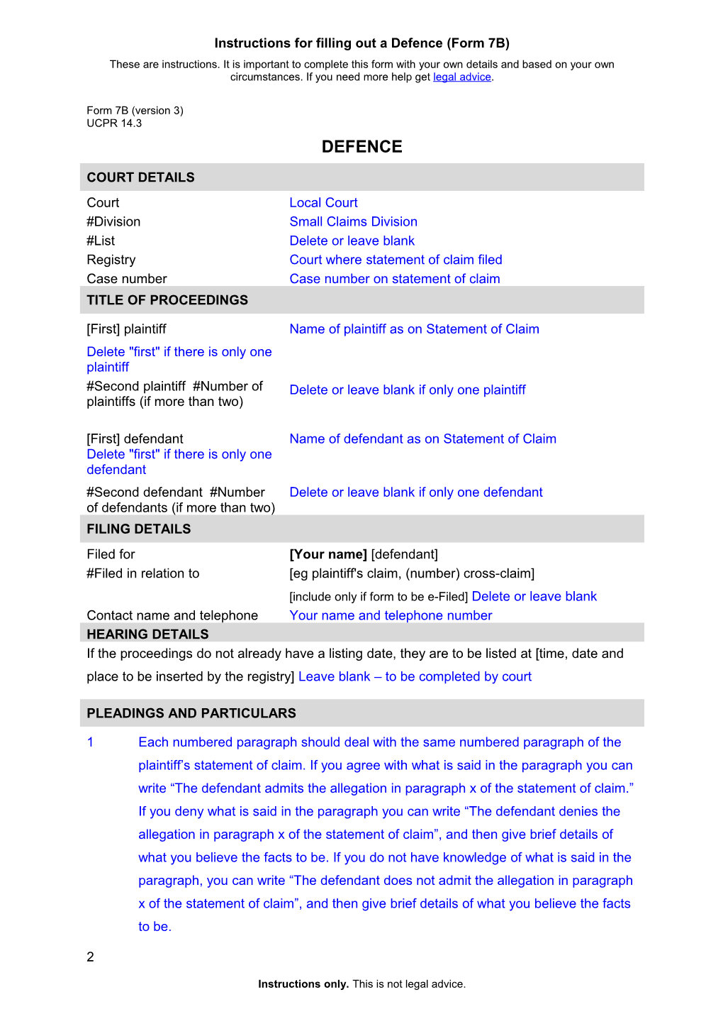 Form 7B (Version 3)