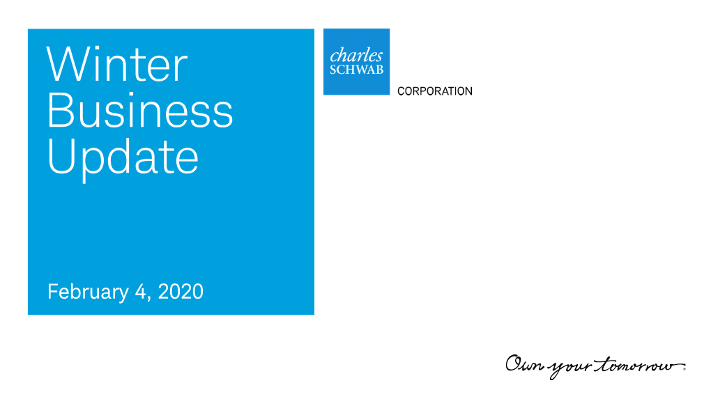 2020 Winter Business Update