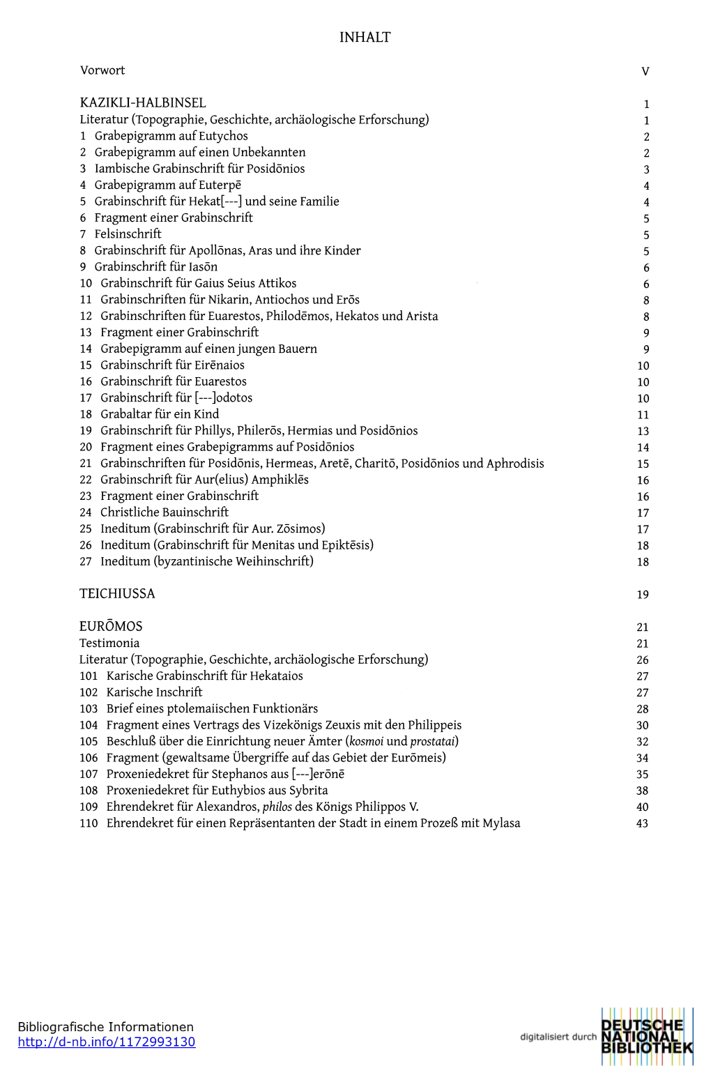 Literatur (Topographie, Geschichte, Archäologische Erforschung) 1 1