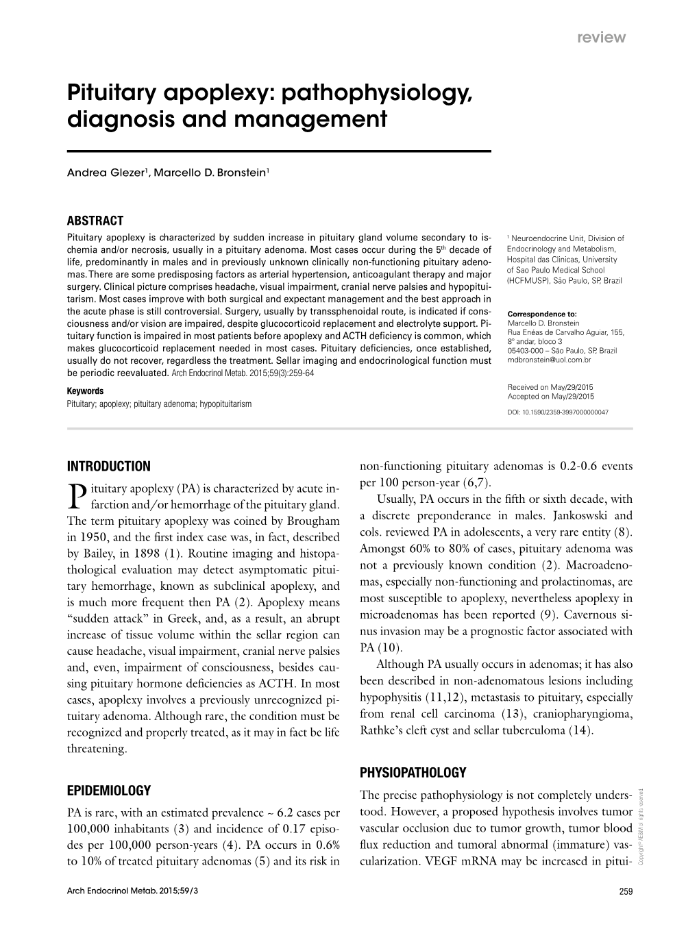 Pituitary Apoplexy