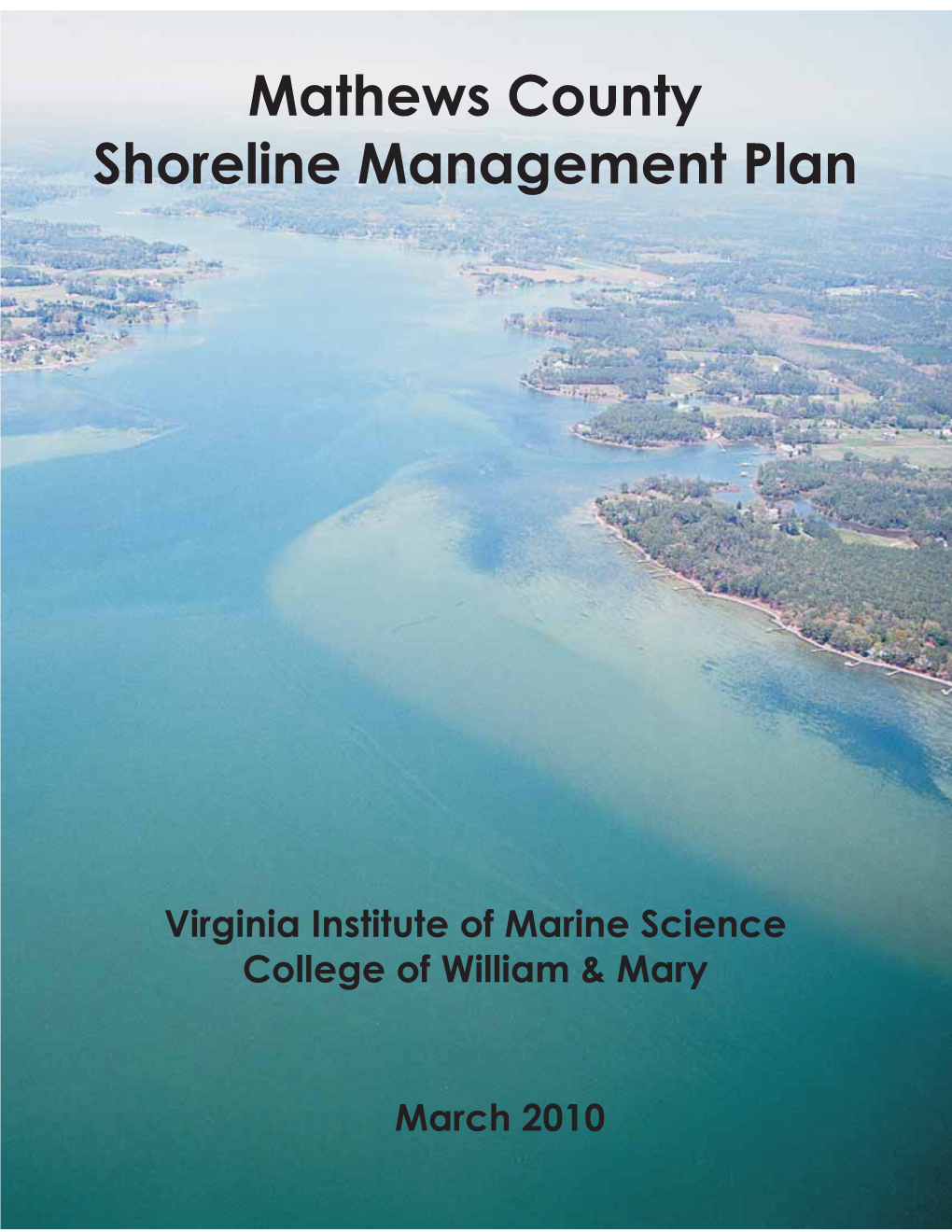 Mathews County Shoreline Management Plan